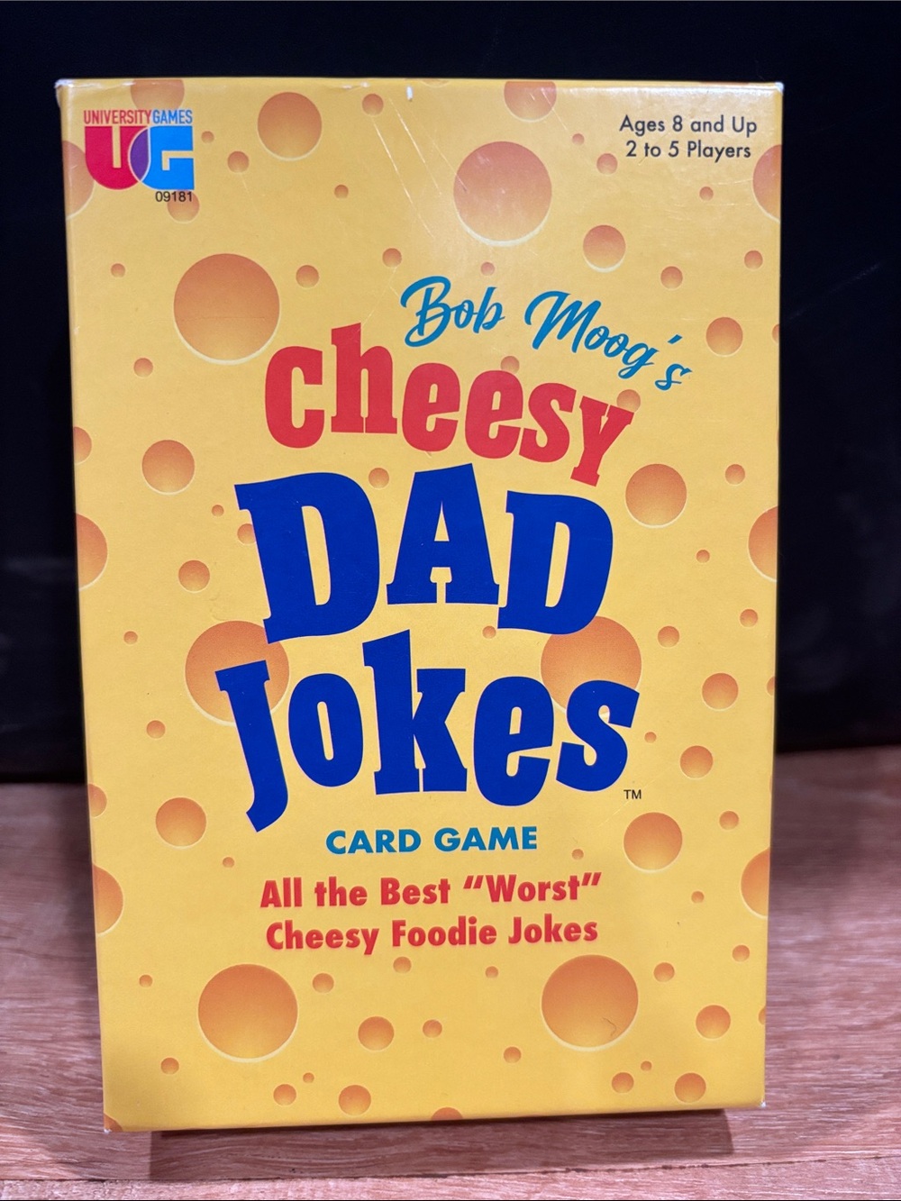 Bob Moog's Cheesy Dad Jokes Card Game - Yellow